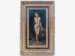 CHARLES VICTOR THIRION (1833-1878) female nude portrait oil., Antiek en Kunst, Kunst | Schilderijen | Klassiek, Ophalen of Verzenden