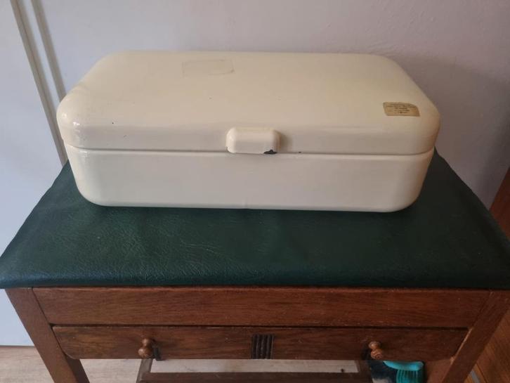 Vintage Emaille Broodtrommel - Midcentury, Huis en Inrichting, Keuken | Keukenbenodigdheden, Gebruikt, Ophalen of Verzenden