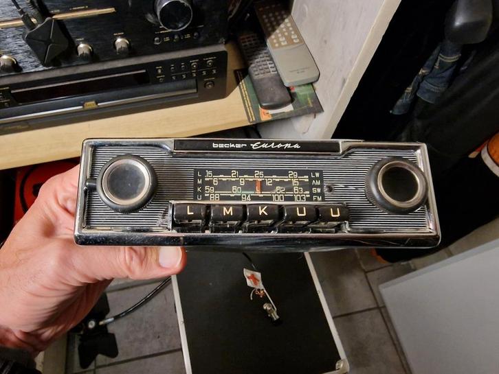 Becker Europa Nadelstreifen Autoradio Klassieker, Auto diversen, Autoradio's, Gebruikt, Ophalen of Verzenden