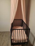 Zwart metalen ledikantje met toebehoren, Kinderen en Baby's, Ophalen, Gebruikt, Ledikant