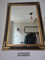 Barok spiegel, zwart met goud, vintage spiegel., Ophalen, Zo goed als nieuw, Rechthoekig, Minder dan 100 cm