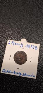 Germaanse staten 2 pfennig 1872 B Mecklenburg-Schwerin, Ophalen of Verzenden, Duitsland