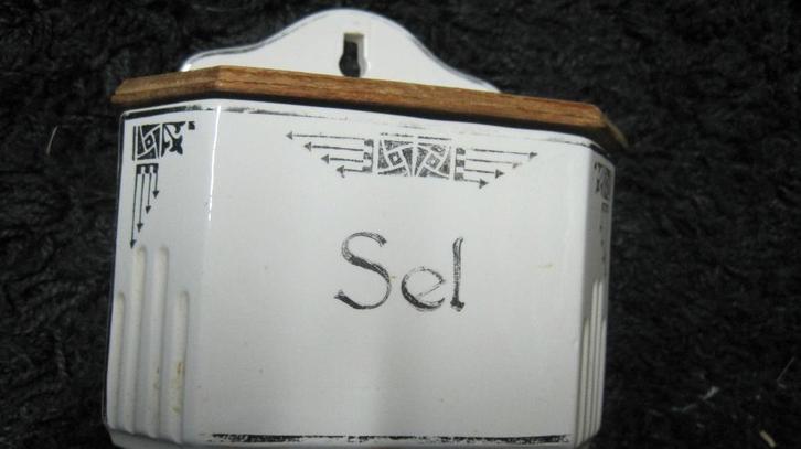 Antieke zout pot vervaardigd in België, Antiek en Kunst, Curiosa en Brocante, Ophalen of Verzenden