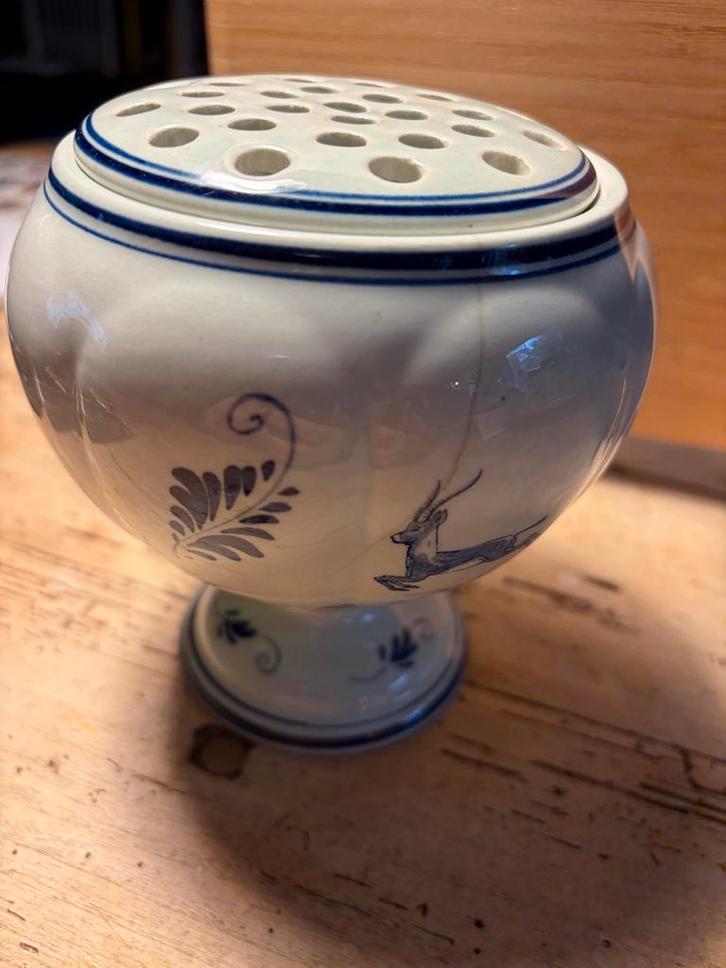 Delfts Blauw Gazelle Dieren Vaas, Antiek en Kunst, Antiek | Keramiek en Aardewerk, Ophalen of Verzenden