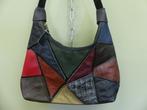 Vintage leren patchwork tas handtas damestas | HIP 2eHands |, Sieraden, Tassen en Uiterlijk, Tassen | Damestassen, Handtas, Gebruikt