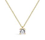 NIEUWE 18 karaats geelgouden ketting hanger met diamant 0,25, Maasbrachterwe 54 Echt, W, Nieuw, Ophalen of Verzenden