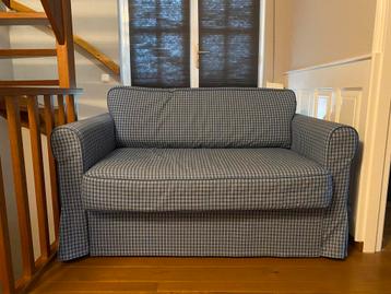 Ikea slaapbank Hagalund blauw-wit beschikbaar voor biedingen