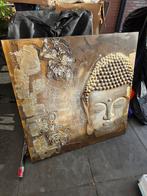 Boeddha Canvas Schilderij 1m x 1m, Ophalen, Zo goed als nieuw, Schilderij, 100 tot 125 cm