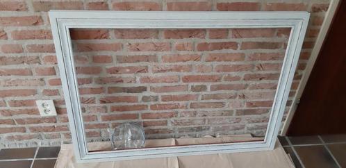 Mooie houten schilderijlijst (wit), Huis en Inrichting, Woonaccessoires | Lijsten, Gebruikt, 75 cm of meer, 100 tot 125 cm, Hout