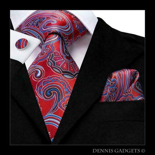 Dennis Gadgets: 100 % zijden stropdas ( 3 delig !! ) DG 3199, Kleding | Heren, Stropdassen, Nieuw, Met patroon, Rood, Ophalen of Verzenden