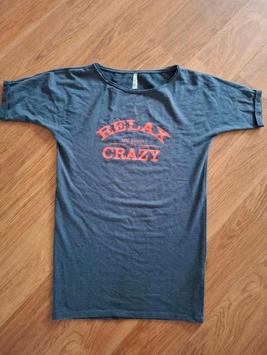TMiss Etam  shirtjurk joggingstof maat S, Kleding | Dames, Jurken, Gedragen, Maat 38/40 (M), Blauw, Boven de knie, Ophalen of Verzenden