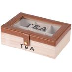 Theedoos bruin leer, Ophalen of Verzenden, Nieuw