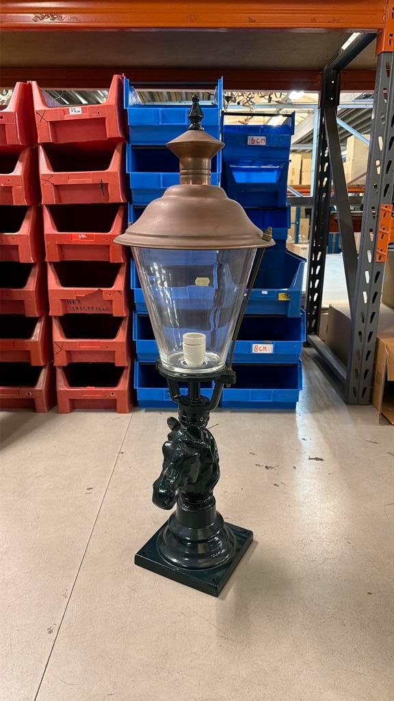 Unieke paardenkop lantaarn - nieuw en ongebruikt, Tuin en Terras, Buitenverlichting, Zo goed als nieuw, Minder dan 50 watt, Netvoeding