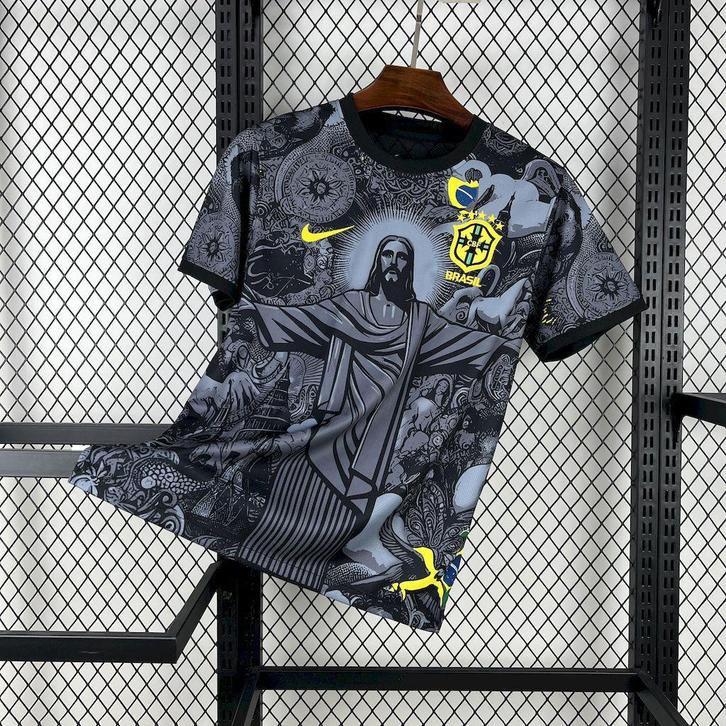 Brazilië jesus shirt alle maten beschikbaar, Sport en Fitness, Voetbal, Zo goed als nieuw, Shirt, Verzenden