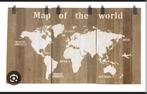 Wereldkaart Wanddecoratie - 3 Luik - Zo Goed Als Nieuw, Ophalen of Verzenden, Zo goed als nieuw