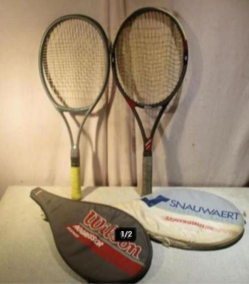 2 Prima Tennisrackets van Wilson en Snauwaert + beschermhoes, Sport en Fitness, Tennis, Zo goed als nieuw, Racket, Wilson, Ophalen of Verzenden