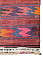 Handmade Persian wool Kelim carpet Neon reversible 154x300cm, Gebruikt, 150 tot 200 cm, 200 cm of meer, Ophalen of Verzenden