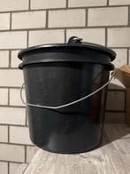 Twee zwarte emmers, Huis en Inrichting, Emmers, Ophalen of Verzenden, Zo goed als nieuw, Kunststof, Met handgreep