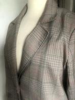 SOAKED IN LUXURY lange ongevoerde blazer fijn ruitje maat M, Maat 38/40 (M), Overige kleuren, Ophalen of Verzenden, Zo goed als nieuw
