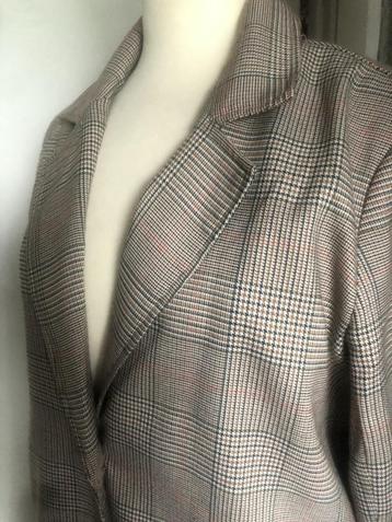 SOAKED IN LUXURY lange ongevoerde blazer fijn ruitje maat M beschikbaar voor biedingen