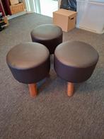 Leuke bruine poefjes, Ophalen, Minder dan 50 cm, Gebruikt, Rond