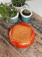 Chinese rode lakdoos Bamboe met hars handbeschilderd oud, Ophalen of Verzenden