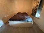 Bedframe met opberglades, Ophalen, Wit, Tweepersoons, 140 cm