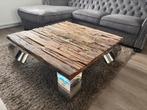 Stoere robuuste Railway Tafel, 50 tot 75 cm, Vierkant, 200 cm of meer, Zo goed als nieuw