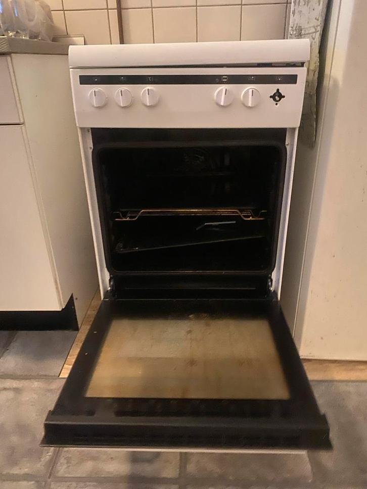 Gasfornuis met elektrische oven (Inventum), Witgoed en Apparatuur, Ovens, Gebruikt, Vrijstaand, Oven, 60 cm of meer, 45 tot 60 cm
