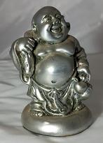 Zilverkleurige Gegoten Lachende Boeddha Chinees/Aziatisch, Ophalen of Verzenden, Gebruikt