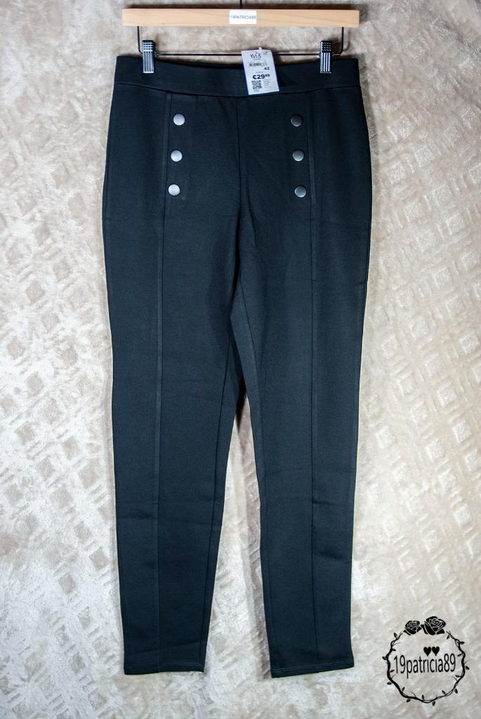 MS Mode Tregging met detail maat 42 nieuw, Kleding | Dames, Broeken en Pantalons, Nieuw, Maat 42/44 (L), Zwart, Lang, Ophalen of Verzenden