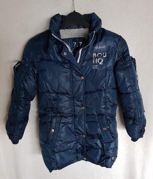 Mooie blauwe SEVEN ONE SEVEN - 717 winterjas mt 122-128., Kinderen en Baby's, Kinderkleding | Maat 122, Zo goed als nieuw, Meisje