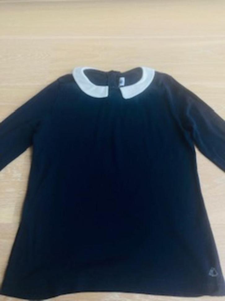 Blauwe longsleeve, trui met kraag van Petit Bateau 146/152, Kinderen en Baby's, Kinderkleding | Maat 152, Nieuw, Meisje, Shirt of Longsleeve