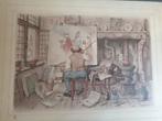 Anton Pieck Print - Atelier Scène, Antiek en Kunst, Ophalen of Verzenden