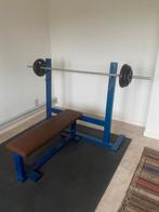 Bankdrukbank / bench press set, Ophalen, Gebruikt, Fitnessbank