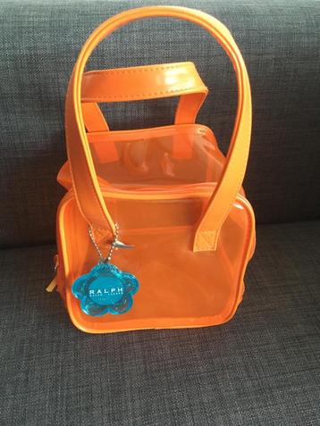 Ralph Lauren oranje doorzichtige toilettas met spiegel beschikbaar voor biedingen