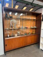 Vintage laboratoriumkast/ schoolkast, Huis en Inrichting, Kasten | Vitrinekasten, Ophalen, 150 tot 200 cm, Glas, 150 tot 200 cm