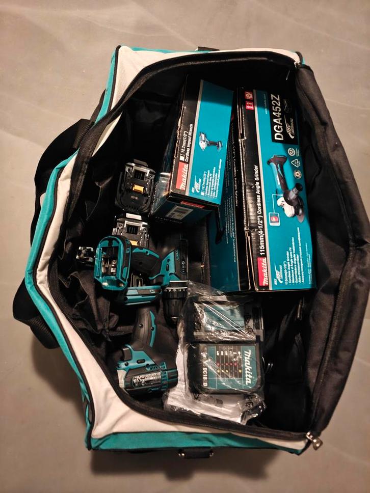 Makita combiset nieuw, Doe-het-zelf en Verbouw, Gereedschap | Boormachines, Nieuw, Boor- en Schroefmachine, Ophalen of Verzenden