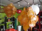 oranje kunststof schijven hanglamp jaren 60 70 design retro, Huis en Inrichting, Lampen | Hanglampen, Gebruikt, ?, Jaren 60 70 space age design vintage retro 1960s 1970s