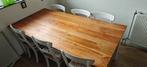Teak eethoek set met 6 stoelen, Huis en Inrichting, Tafels | Eettafels, Ophalen, Gebruikt, Teakhout, 50 tot 100 cm