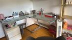 Bureau.  Glas en metaal.  Gratis, Huis en Inrichting, Bureaus, Ophalen, Gebruikt