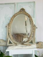 Antieke Franse spiegel met Guirlanders 60x40 cm izgst, Minder dan 100 cm, Minder dan 50 cm, Ophalen, Ovaal