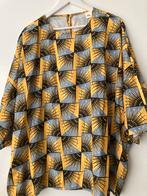 XXL shirt afrikaanse print geel zwart wit. Nieuw., Kleding | Dames, Ophalen of Verzenden, Nieuw, Maat 46/48 (XL) of groter, Geel