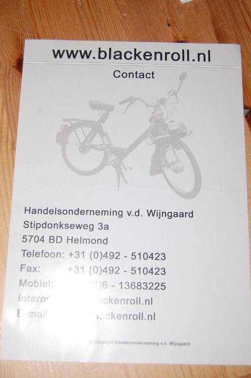 Solex Blackenroll S4800, Fietsen en Brommers, Handleidingen en Instructieboekjes, Ophalen of Verzenden