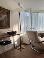Gispen staande lamp, uplighter, vloerlamp, Huis en Inrichting, Ophalen, Art deco, Zo goed als nieuw, Glas