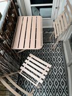 Roze Balkon Set - Tafel en 2 Stoelen, Ophalen, Gebruikt, Metaal, Inklapbaar