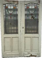Set glas in lood deuren openslaand jugendstil 203x143cm., Ophalen