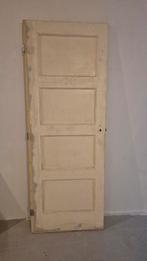 Oude paneeldeur, massief hout, vier vlaks, Ophalen, Gebruikt, Minder dan 80 cm, Binnendeur