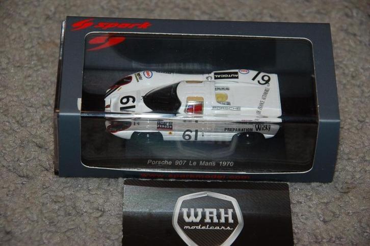 PORSCHE 907 LEMANS #61 SPARK S4745 WRH, Hobby en Vrije tijd, Modelauto's | 1:43, Zo goed als nieuw, Auto, Overige merken, Ophalen of Verzenden