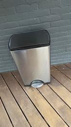 Simplehuman prullenbak, Huis en Inrichting, Woonaccessoires | Prullenbakken, 40 liter of meer, Ophalen, Gebruikt, 50 tot 75 cm